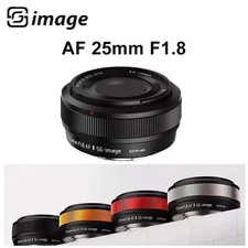 SGimage AF 25mm F1.8 APS-C Auto Focus Large Aperture Lens For Fujifilm X, Sony E