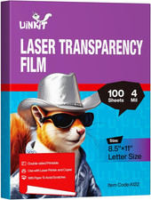 Uinkit Laser Transparency Film 8.5X11 Transparent Paper for Overhead Projector a