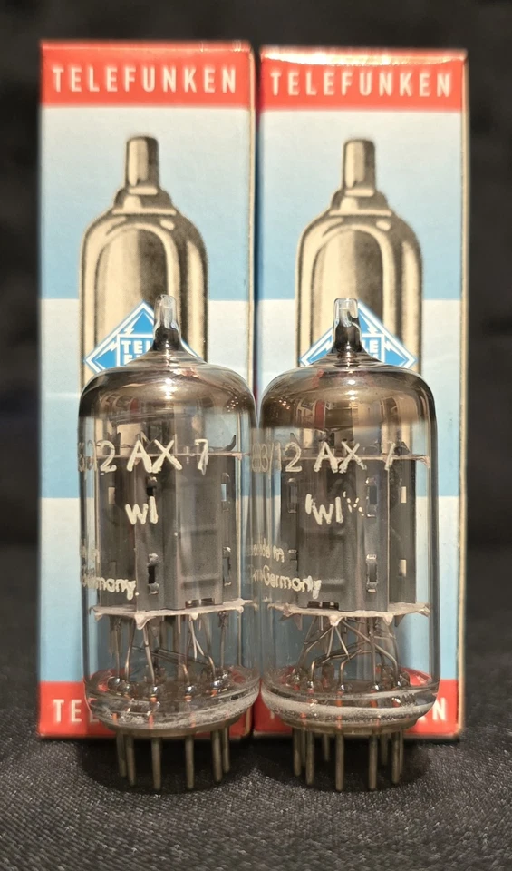 TELEFUNKEN 12AX7 ECC83 ТРУБКА ЛЕГЕНДАРНЫЙ БРИЛЛИАНТ МАРКА ЗАПАДНОЙ ГЕРМАНИИ ПОДОБРАННЫЙ НАБОР - Изображение 4 из 4
