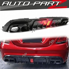 Heckdiffusor Endrohre Carbon Optik für Mercedes W205 S205 AMG Line C43 nicht C63 Heckdiffusor Endrohre Carbon Optik für Mercedes W205 S205 AMG Line C43 nicht C63