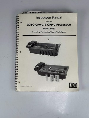 Jobo CPA2 CPP2 User instruction manual with processing hints