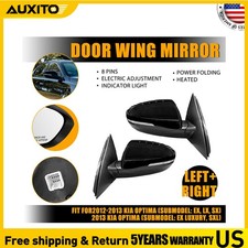 Heated Power Folding Mirrors Pair Replaces 876104c020 876204c020 For Kia Optima