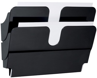 DURABLE Wand-Prospekthalter ''FLEXIPLUS 2'' magnetisch A4 quer schwarz