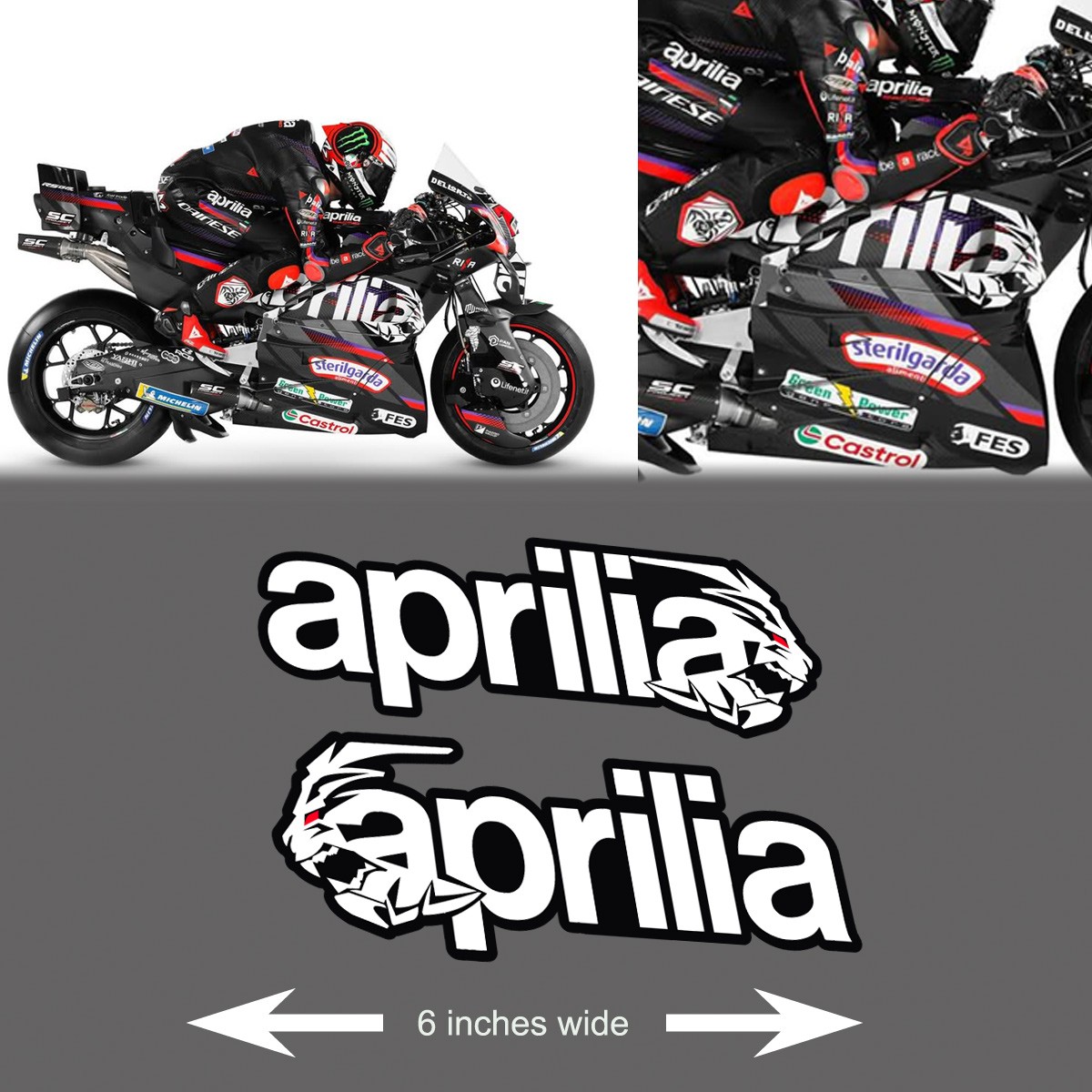 Aprilia Rally Decals 2026 lionhead aprilia racing decal rsv4 rs660 457 rsv mille rsvr | eBay