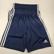 Adidas Youth Basketball Shorts 2 Pack Blue 3-Stripes Size M US 10/12 
