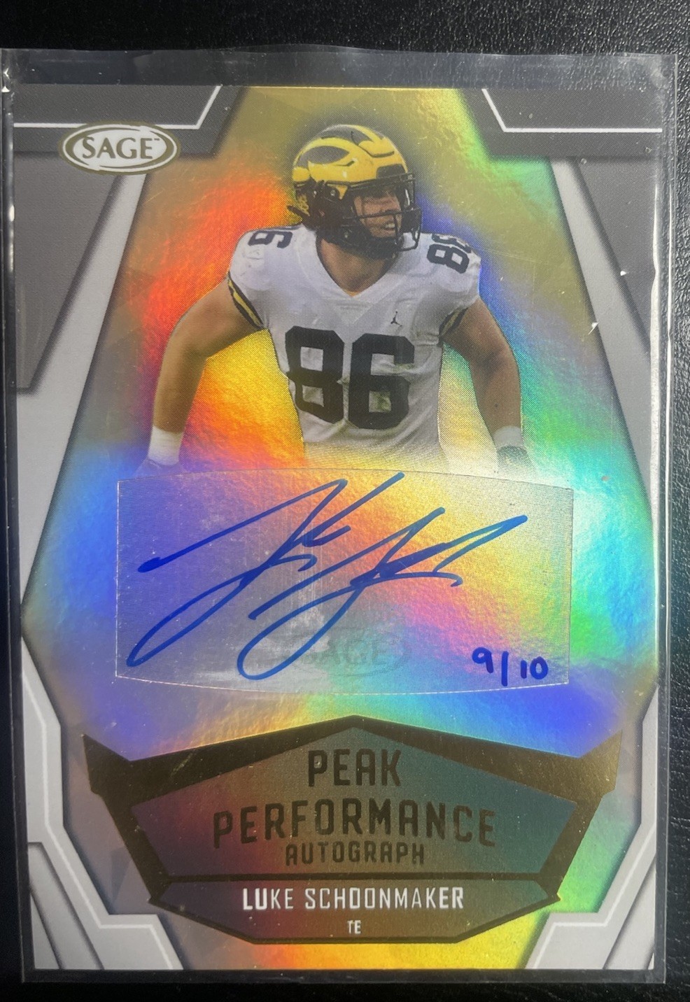 Luke Schoonmaker Sage High Series Peak Performance Autographs #PKALS Base