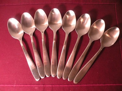 Set Of 8 JA Henckels GEM SATIN Stainless Oval SOUP SPOONS 7 1/4''