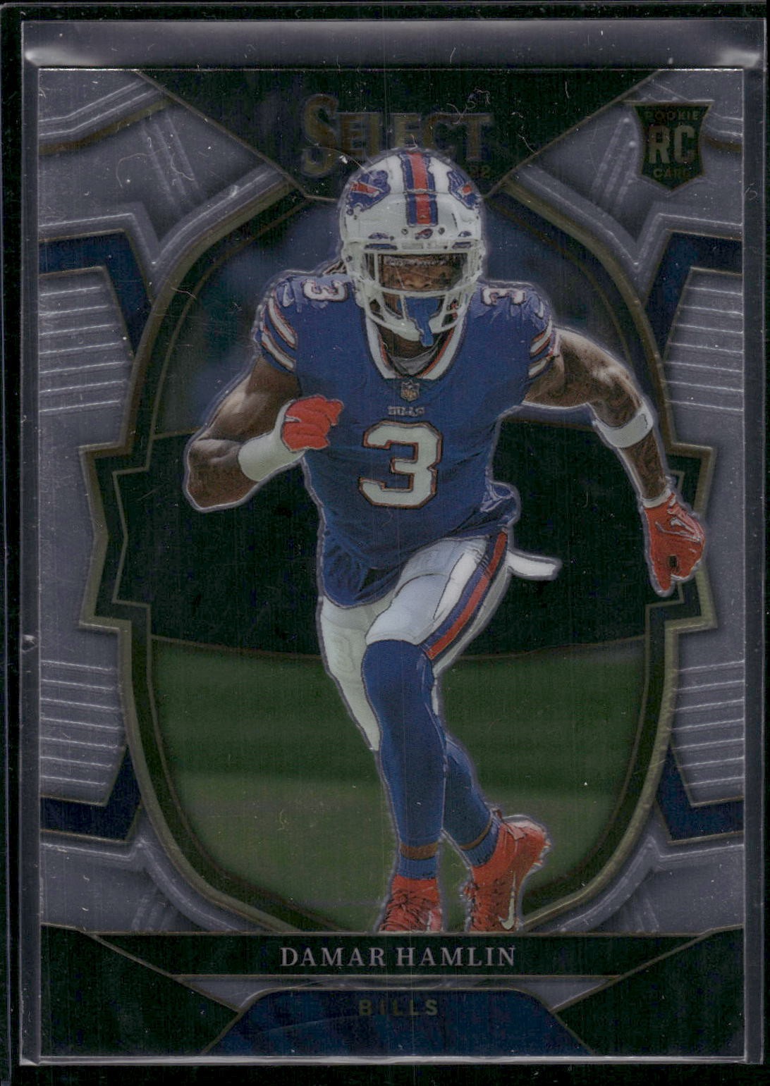 2022 Panini Select #100 Damar Hamlin Silver Prizm Die Cut