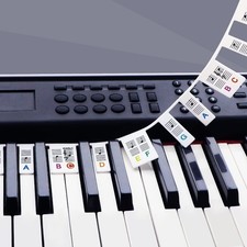 Removable Silicone Piano Keyboard Note Labels for 88 Key Full Size