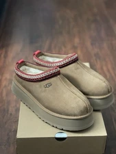 Size 8 - UGG Tazz Womens Chestnut Suede Platform Slipper Comfort Slip-On Shoes