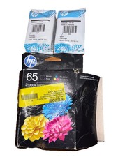 HP 65 Combo Ink Cartridges 65 Black Color New Genuine 07 / 2027