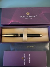 Bond & Regent Gloss Black & 24 Karat Gold - Certified Luxury Grade Rollerball