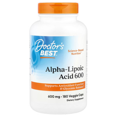 Doctors Best Alpha Lipoic Acid 600 mg  Antioxidant, Nerve Support - 180 Caps