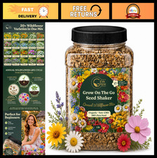 Wildflower Seed Shaker - 17 Variety Annual Flower Seeds for Pots & Gardens, 1 lb 97.99 per gallon