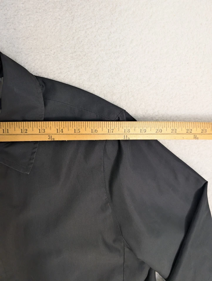 Gabardina Banana Republic para hombre pequeña negra resistente al agua cremallera completa a presión Foto 4 de 4