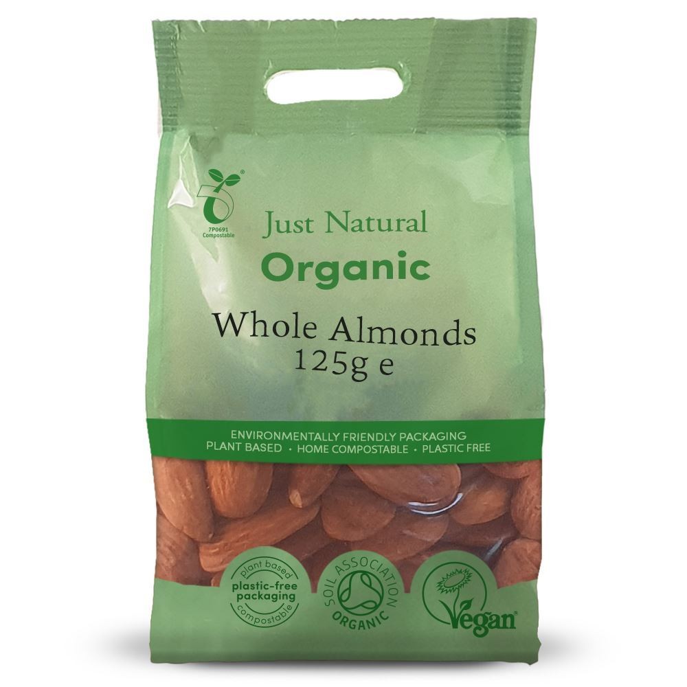 Just Natural Organic Organic Almonds Whole 125g - 2 Pack
