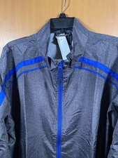 NWT Men’s Holloway Raider Light Weight Jacket Size Large Gray w/Blue $39.80 RTL