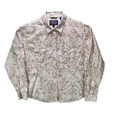 Panhandle Slim Rough Stock Shirt Mens XL Paisley Pearl Snap Sawtooth Cowboy