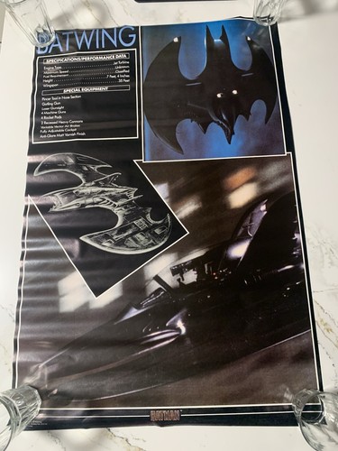 Batman Batwing Poster 1989 23X35 Dc Comics Rare Vintage Poster!!
