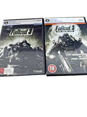 Fallout 3 Add-On Pack: Broken Steel & Point Lookout PC DVD - CIB Complete