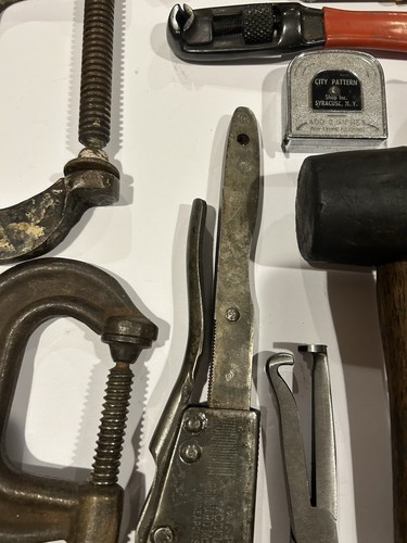 Junk Drawer Tool Lot Pliers Clamps Brass Hammer Vintage Clutch Screwdrivers Etc - Picture 10 of 18