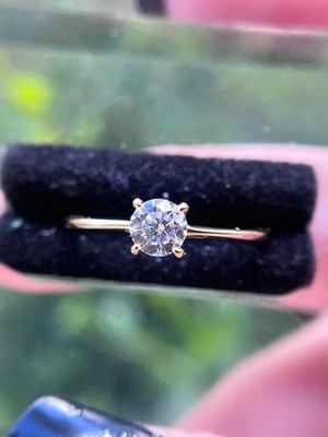 Diamond Engagement Promise Ring 14k Gold filled