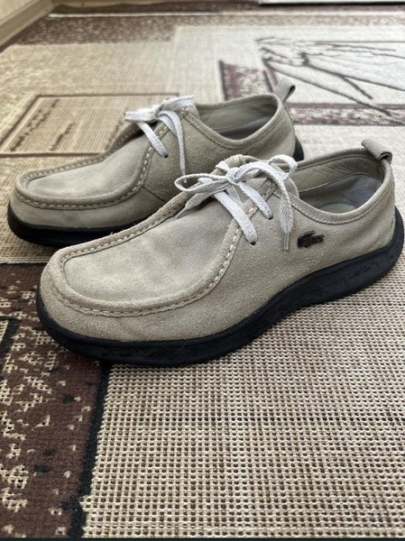 Men Lacoste Loafers Beige Suede 43