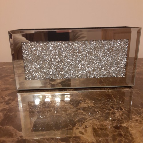 8.25 x 4 inch organizer  box with bling.