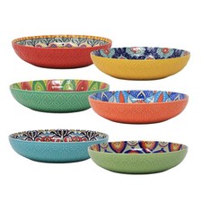 Pasta Bowls Tuscany Mediterranean Bohemian Large Dinner Dish Decorative Plate