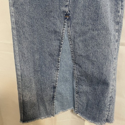 ZARA THE 90s PATCHWORK JEAN MAXI STRAIGHT DENIM SKIRT XS - Picture 2 of 7