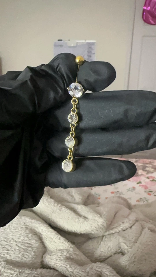 Cadena Piercing Vientre NUNCA USADA 14g Acero Quirúrgico (Limpieza Profesional) Foto 2 de 2