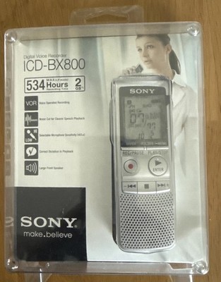Sony ICD-BX800 2 GB Flash Memory Digital Voice Recorder (Silver) 534 Hrs