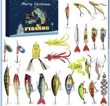 24 Piece Fishing Lure Advent Calendar. New. Great Value.