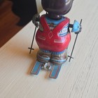 Tin Wind-Up Bear Skier Character Toy - Vintage Style Tinplate Windup Toy — photo 2