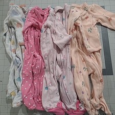 Baby Girl 0-3 Months 3 Months Carter's Cotton Footed Sleeper Pajama Clothes Lot