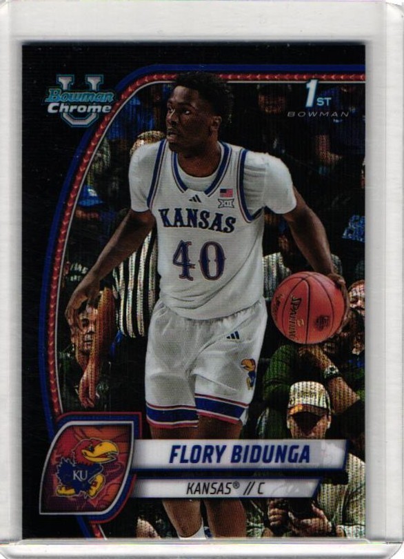 2024-25 Bowman University Chrome #24 Flory Bidunga Black Wave Refractor