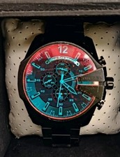 Diesel Only The Brave Herren Armbanduhr Quarz Chronograph schwarz Box