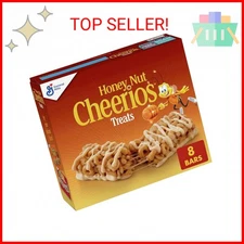 Honey Nut Cheerios Breakfast Cereal Treat Bars, Snack Bars, 8 ct