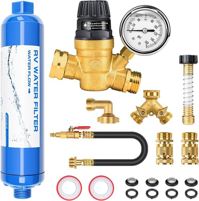 #ad Water Pressure Regulator Filter Kit for RV Camper Fresh Water Kit All in One... $99.59