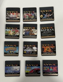 Atari Lynx Console Bundle - 12 Games, Case, 2 Adapters - Tested Working