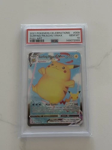 Surfing Pikachu VMAX 009/025 Celebrations Holo PSA 10