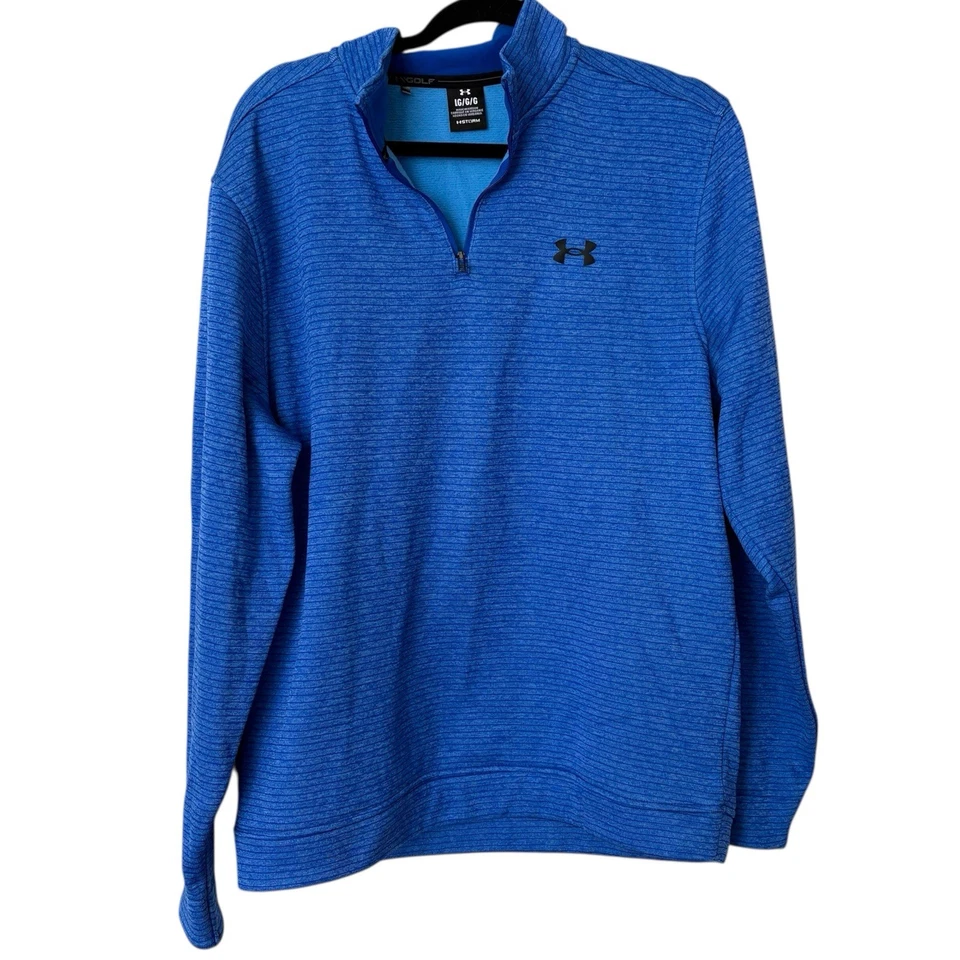 Pullover grande Under Armour Storm Golf azul cuarto 1/4 cremallera para hombre nuevo sin etiquetas Foto 2 de 4