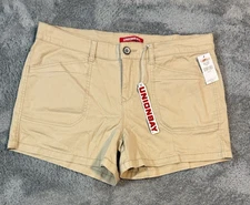 NWT Unionbay Juniors Delaney Shorts 15 Beige 3" Inseam Beach Travel Mid-Rise