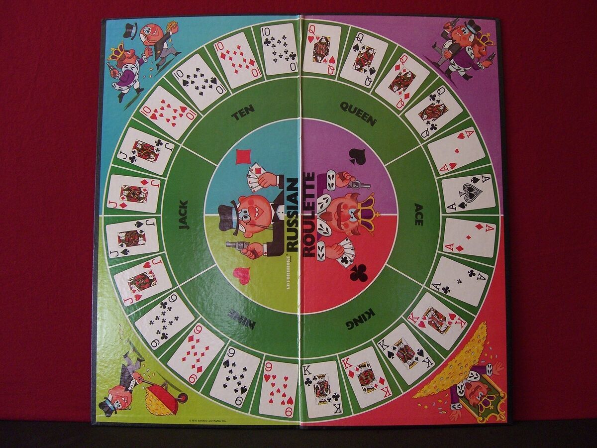 Vintage 1975 Russian Roulette Board Game, Complete & Great