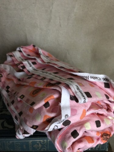 PINK Cotton Flannel Fabric 4.5+ YARDS 2006 CASBO Laughing Boy & Girl Print - Picture 6 of 6