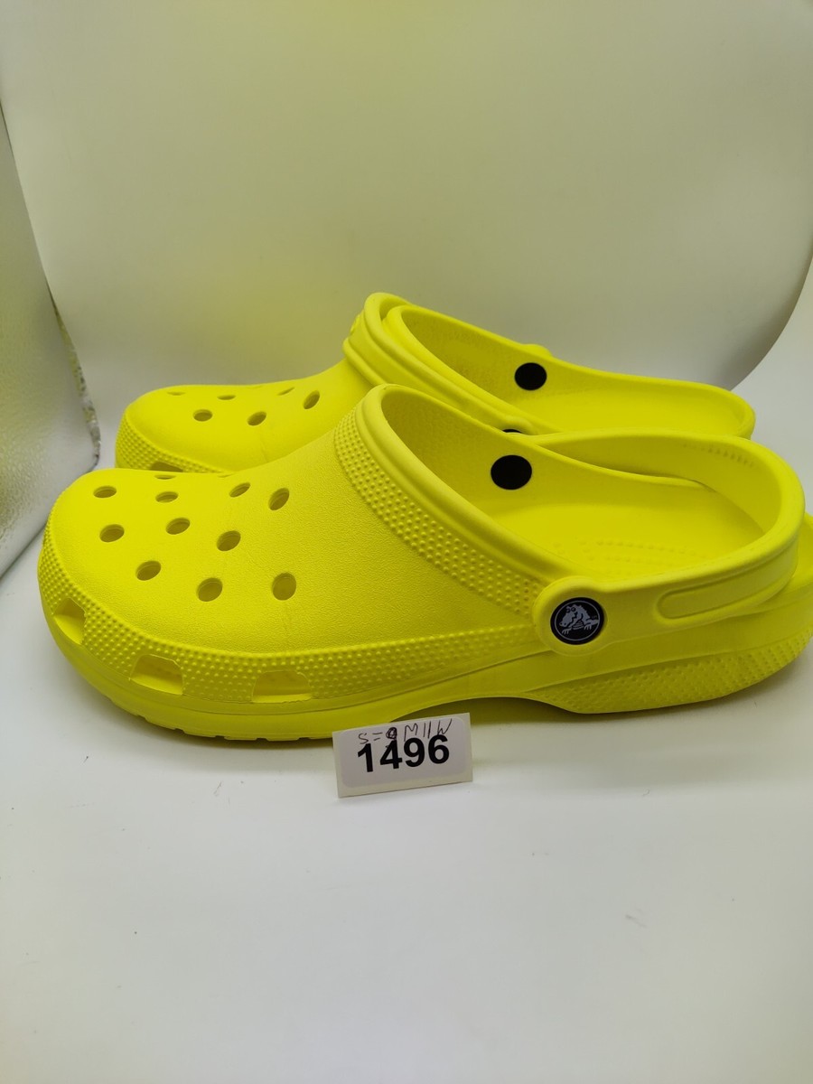 Crocs Classic Yellow Slip On Comfort Clogs Unisex Adult Size  display picture 1