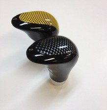 Carbon Fiber Yellow Black Black Black Gear Shift Lever Knob Sk-333