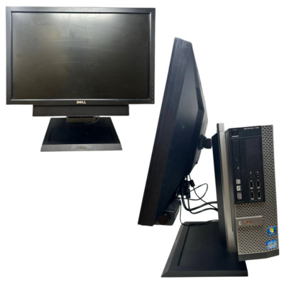 Dell OptiPlex 790 Intel Core i7 Desktop PC Computer 14'' Monitor Windows Office