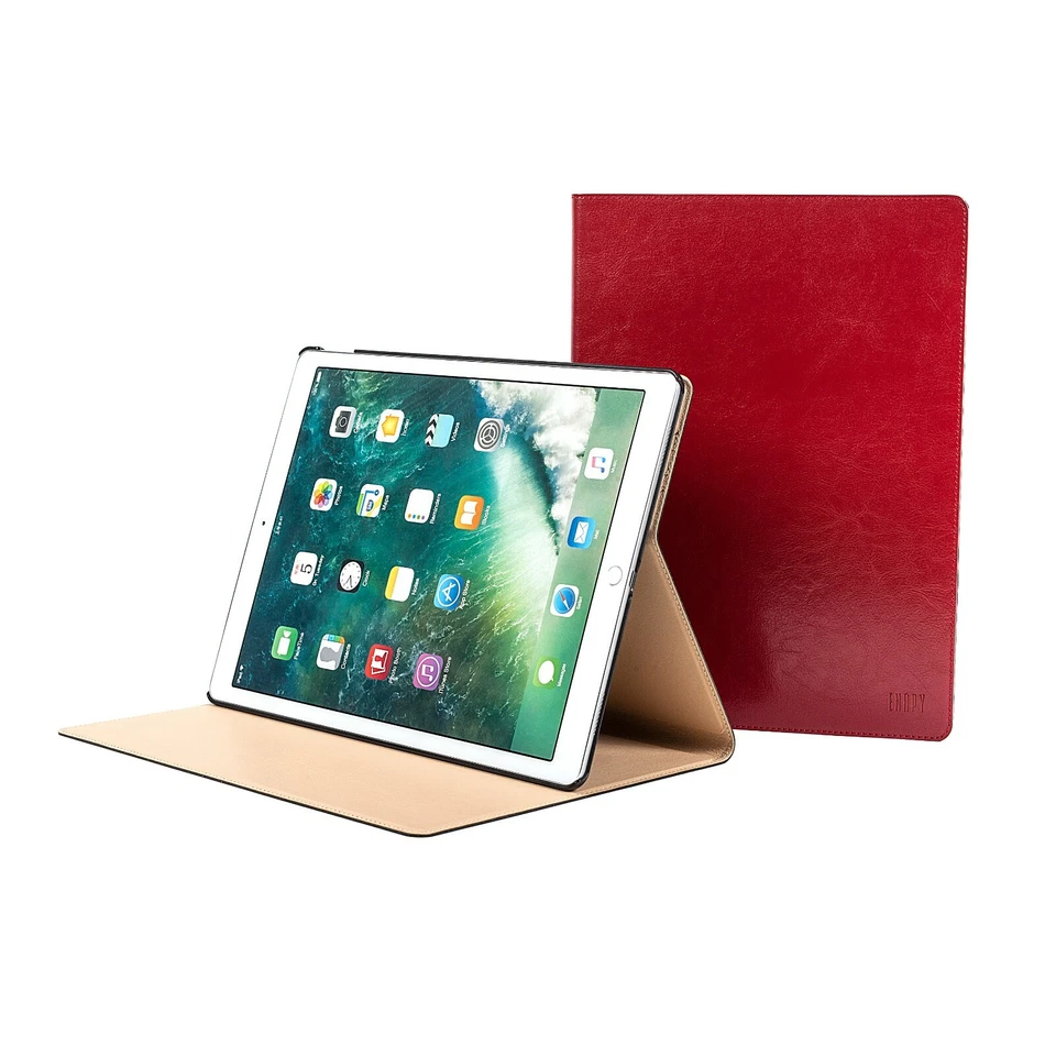 iPad Pro 12.9" 1st & 2nd Gen Genuine Cowhide Leather Stand Case w/ Sleep-Wake  - Image 3 of 4