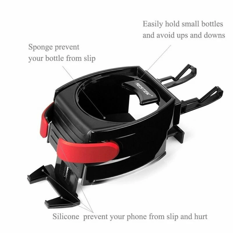 2in1 Car Drink Cup Bottle Stand Holder &  Phone Mount Holder Air Vent Adjustable - Image 4 of 4